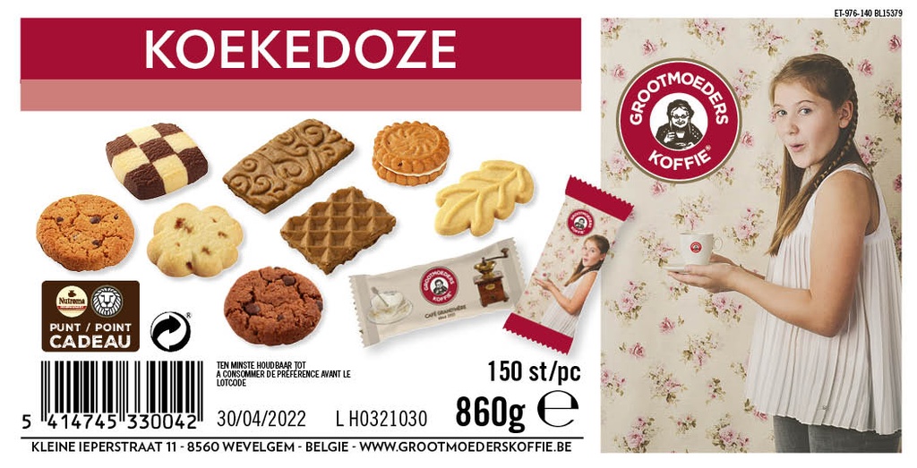 Koekjes Grootmoeders Koffie Koekedoze assorti (150)