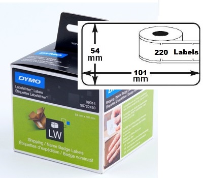 Dymo LW etiket verzend/badge 101x54mm (220) (99014)