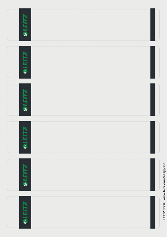 Rugetiket Leitz printbaar zelfklevend A4 7/blad kort smal grijs (25)