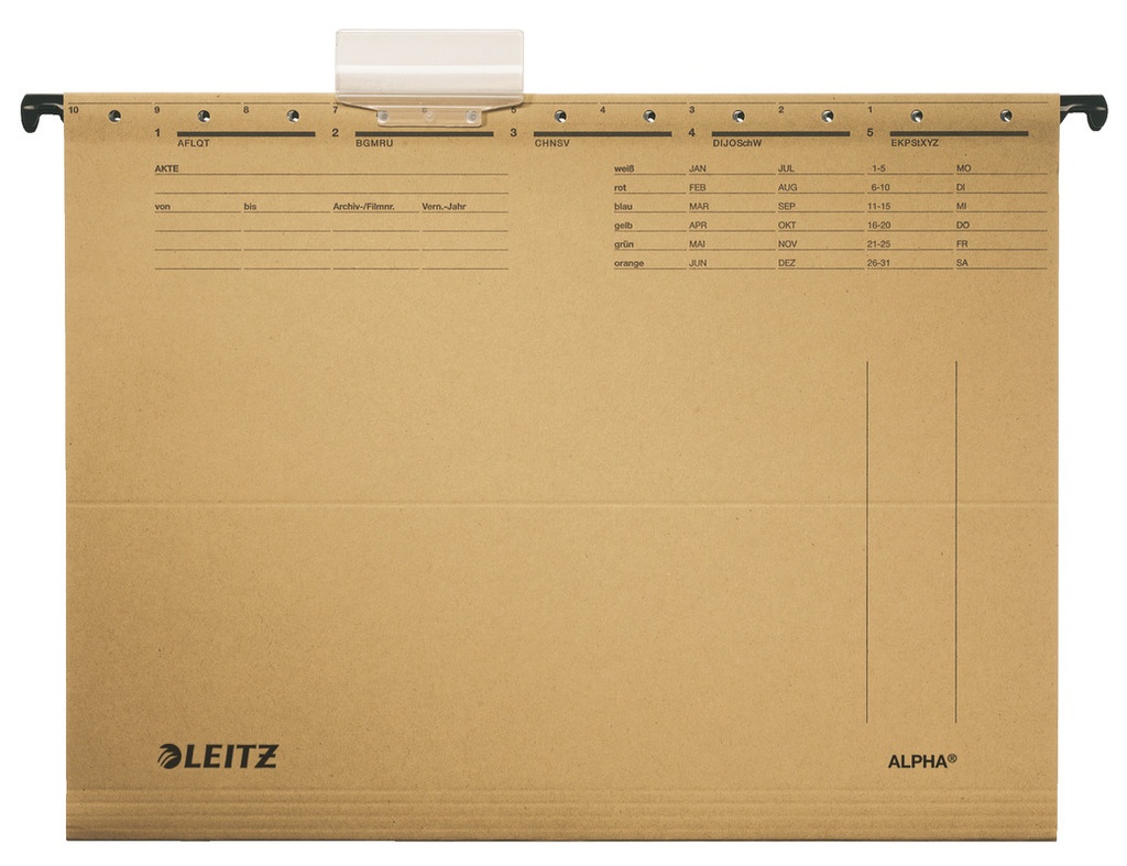 Hangmap Leitz Alpha karton A4 lade 330mm V-bodem natuurbruin (25)