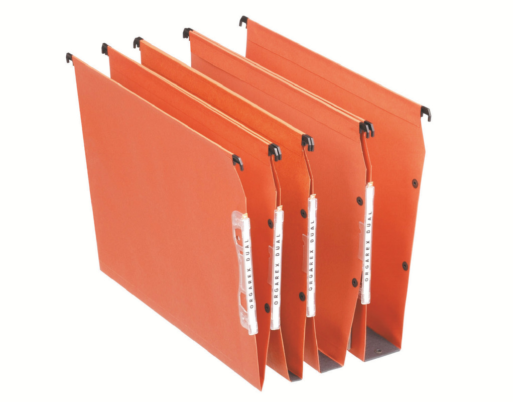 Hangmap Esselte Orgarex Dual Visicontrol karton A4 330mm V-bodem kast oranje (25)(2210200)