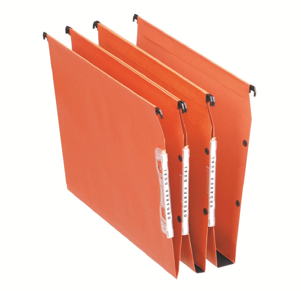 Hangmap Esselte Orgarex Dual Visicontrol karton A4 330mm 30mm bodem kast oranje (25)(2210700)