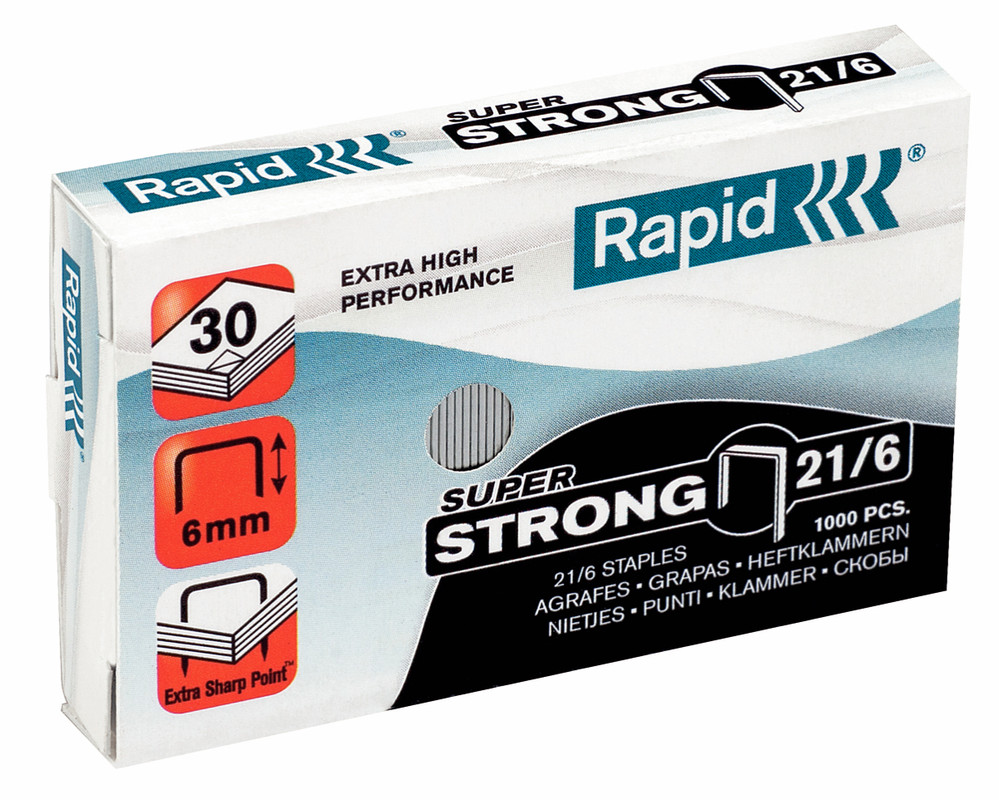 Nietjes Rapid Extra High Performance Super Strong 21/6 gegalvaniseerd (1000) (2486770)