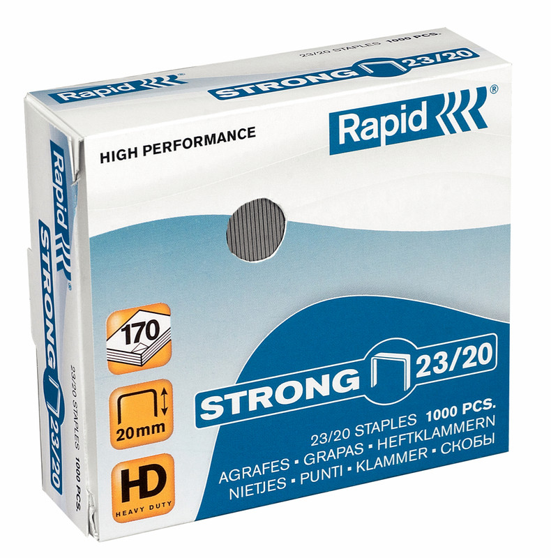 Nietjes Rapid High Performance Strong 23/20 gegalvaniseerd (1000)