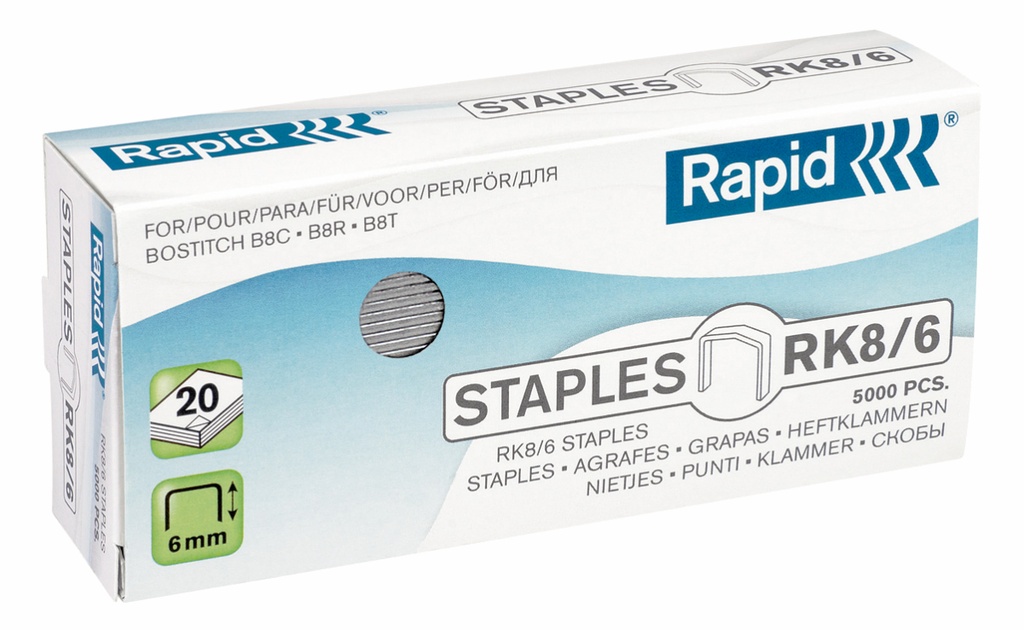 Nietjes Rapid Standard RK8/6 gegalvaniseerd (5000) (06295)