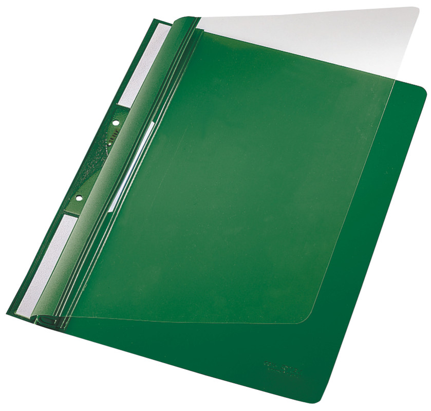 Snelhechtmap Leitz Standaard PVC A4 geperforeerd groen (20)