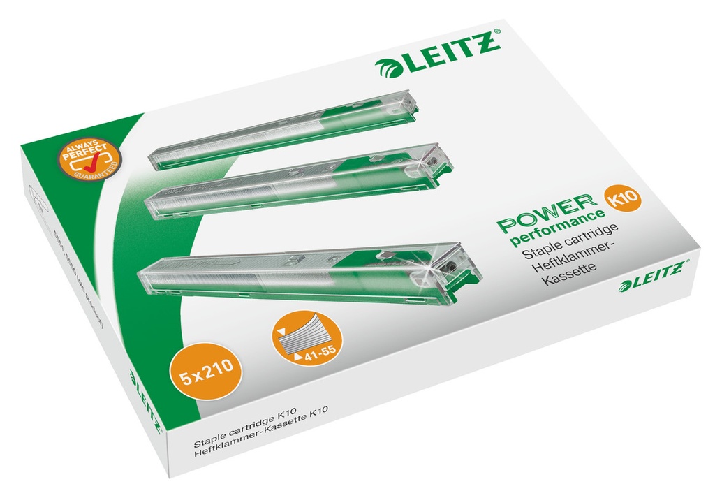 Nietcassette Leitz voor blokhechter 5551 K10 26/10 55 vel groen (5582000)