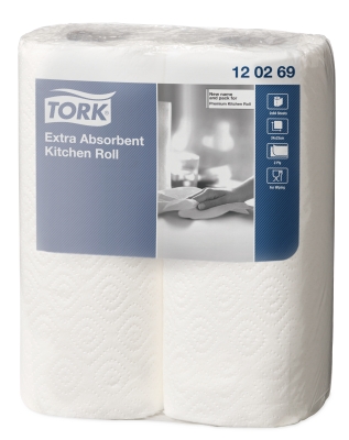 Keukenrol Tork Extra Absorbent 2-laags 64vel (2)