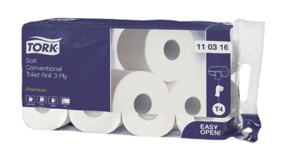 Toiletpapier Tork Premium Soft T4 3-laags 250v (8) (110317)