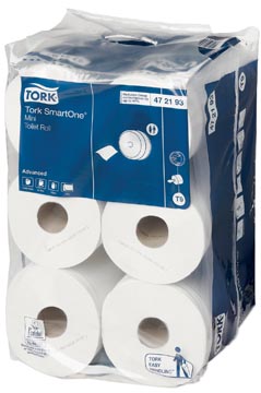 Toiletpapier Tork SmartOne Mini T9 2-laags 620vel (12)