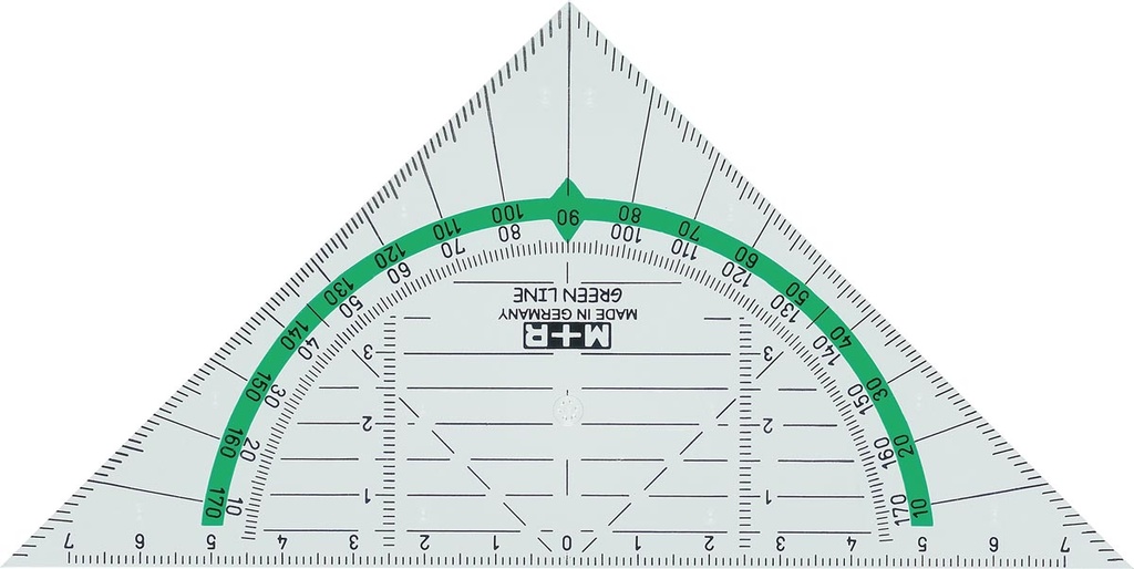 Geodriehoek M+R Green Line 16cm