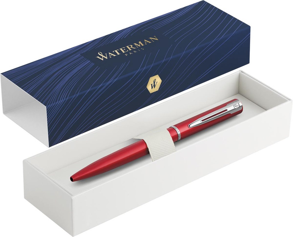 Balpen Waterman Allure Medium punt 1mm Giftbox Rood