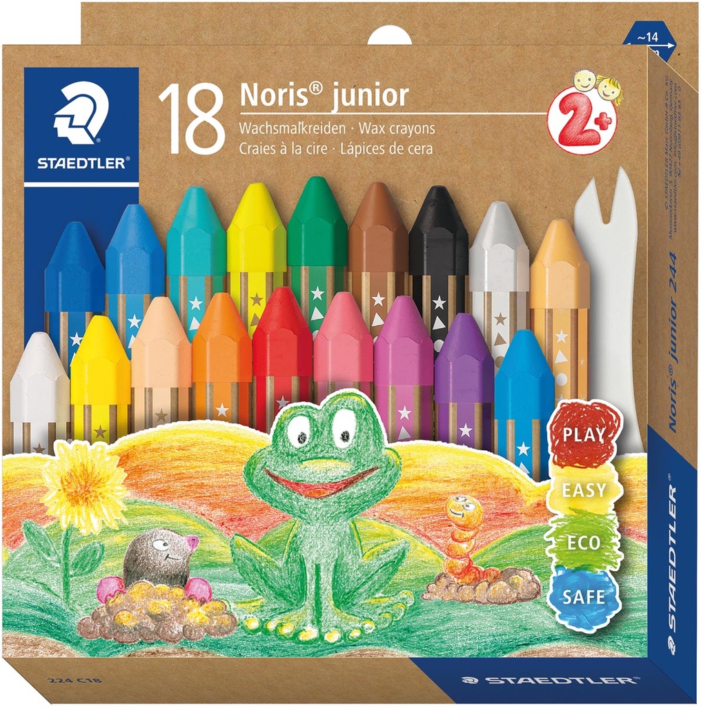 Waskrijt Staedtler Noris Junior Etui 18 STUKS