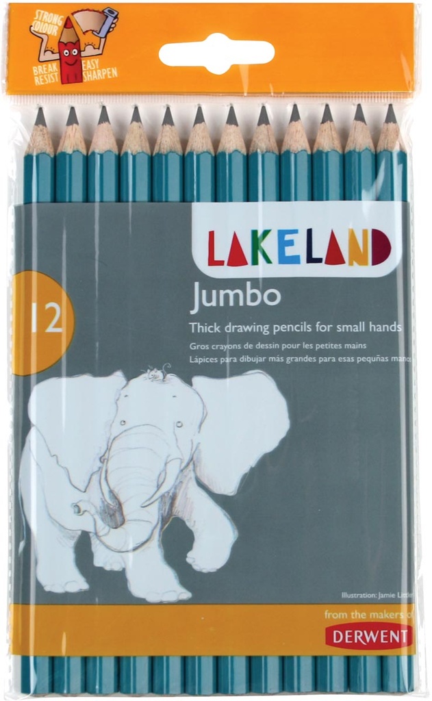 Grafietpotlood Derwent Lakeland Pak 12 STUKS Jumbo HB