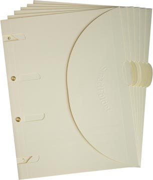 Showtas Tarifold Smartfolder Geperforeerd ft A4 Pak 6 STUKS Beige