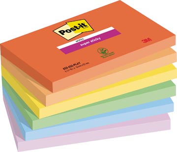 Sticky notes Post-it playful 76 x 127 mm 90 vellen assorti (6)