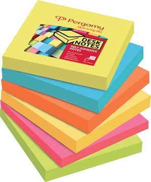 Z-notes Pergamy 76x76mm assorti (6)