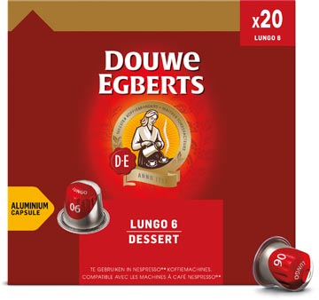 Koffiecapsules Douwe Egberts Lungo Dessert (20)