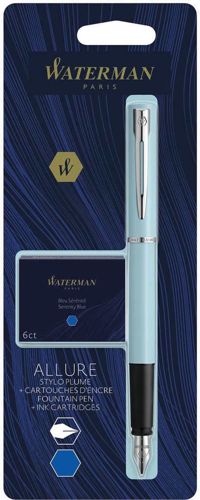 Vulpen met inktpatronen Waterman Allure fijne punt