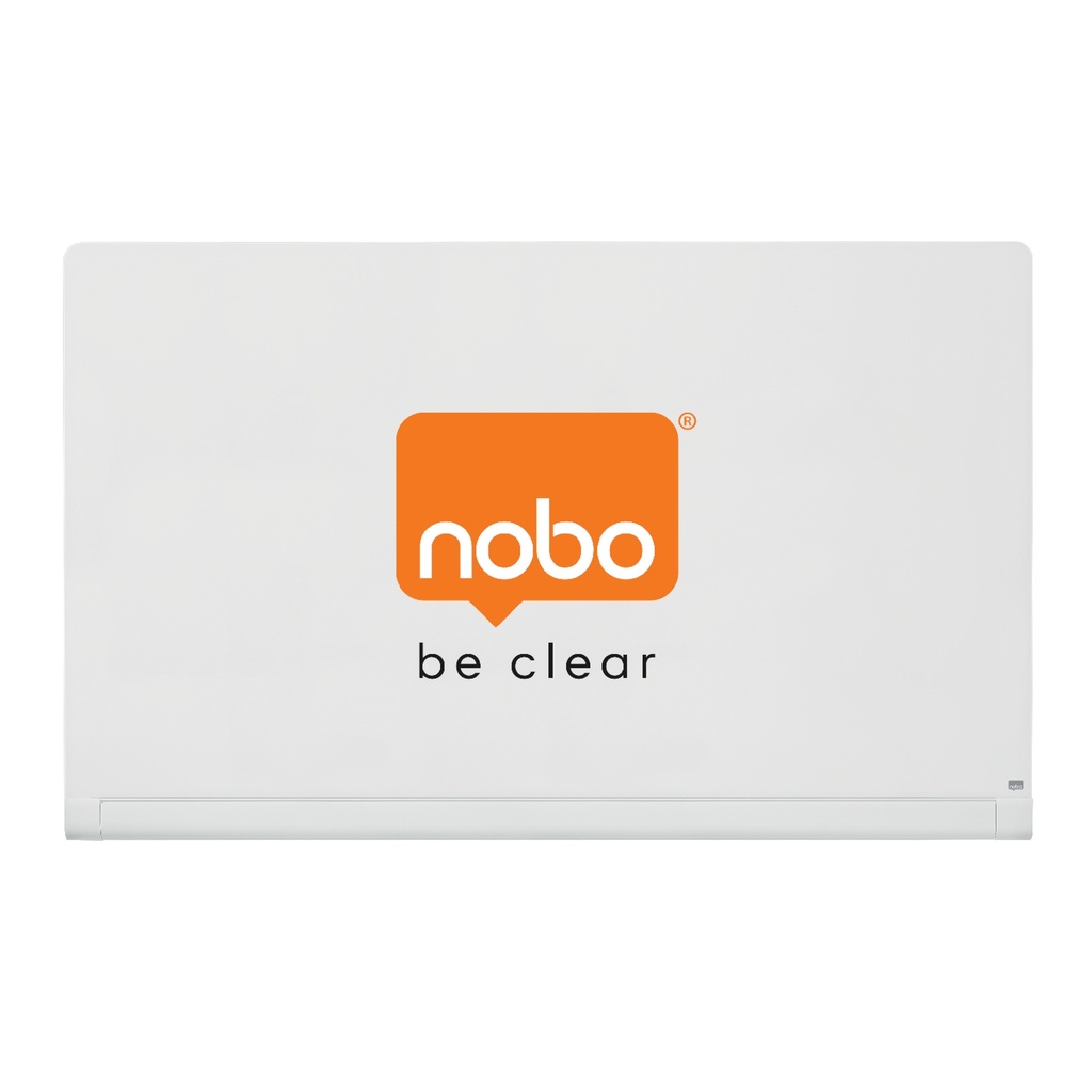 Glasbord Nobo Diamond magnetisch 1883x1059mm ronde hoeken wit