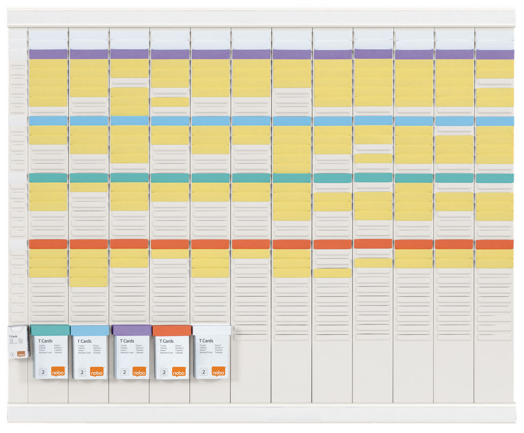 Nobo T-kaarten planner met 12 panelen 32 sleuven