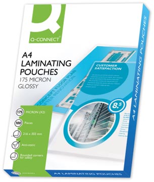 Lamineeretui Q-Connect A4 2 x 175 Micron (100)