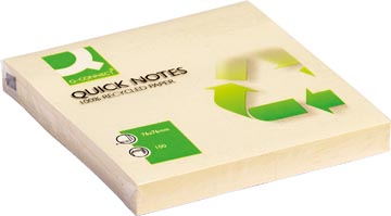 Quick notes Recycled Q-Connect 76 x 76 mm 100 vel Geel