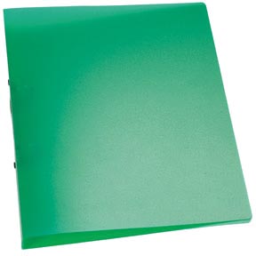 Ringmap Q-Connect A4 PP 2 O-ringen 25 mm rug 3,5 cm Transparant Groen