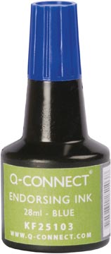 Stempelinkt Q-Connect 28 ml Blauw