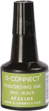 Stempelinkt Q-Connect 28 ml Zwart