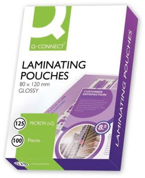 Lamineretui Q-Connect A7 2 x 125 Micron (100)