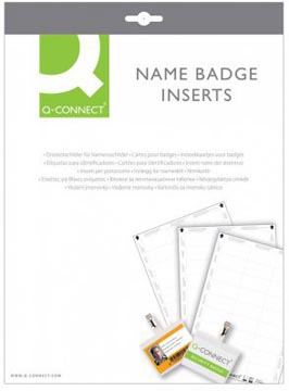 Badge met combiklem Q-Connect 75 x 40 mm (50)