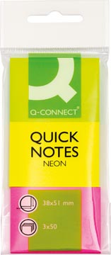 Quick Notes Q-Connect 38 x 51 mm 50 vel Neonkleuren