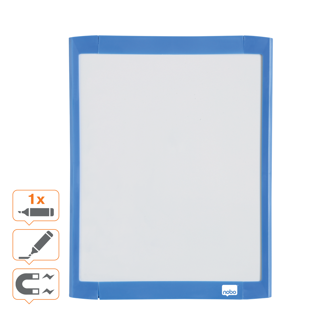 Magnetisch Whiteboard Nobo kunststof lijst ass ft 21.6x28cm