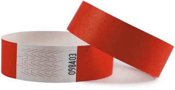 Combicraft polsbandjes Tyvek, rood (100)