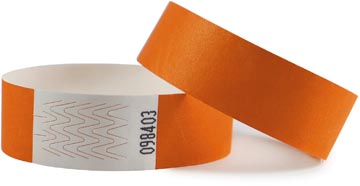 Combicraft polsbandjes Tyvek, oranje (100)