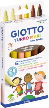 Giotto Turbo Maxi Skin Tones viltstiften (6)