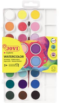 Jovi Waterverf, doos van 24 napjes + penseel