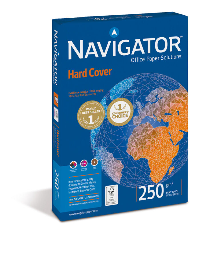 Navigator Hard Cover DIN A4 250gr wit (125) - FSC Mix Credit