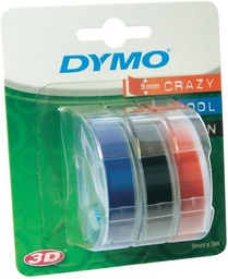 [DYM-S0847750] Dymo 3D embossing tape 9mmx3m blister (3) (assorti)