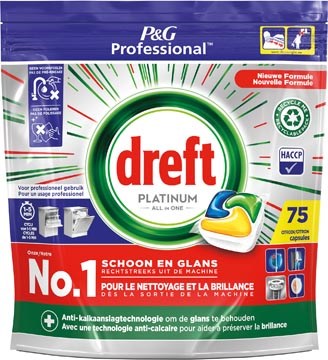 Vaatwastabletten Dreft Platinum Lemon (75)