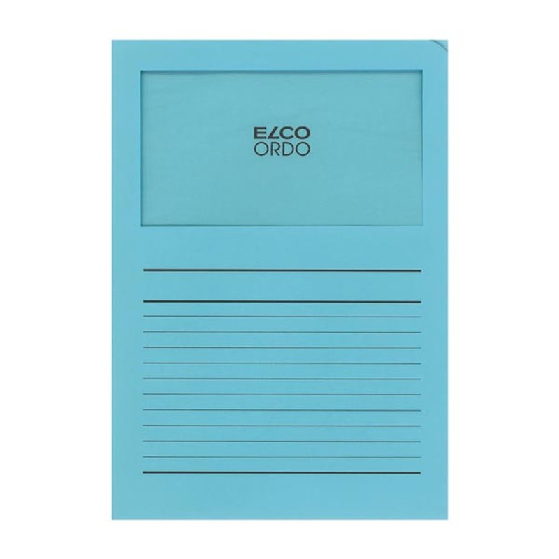 [KAN-2948931] L-map Elco Ordo met venster A4 120gr - 100 stuks (blauw)