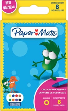 Waskrijt Paper Mate assorti (8)