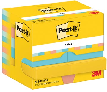 Memoblok Post-It Notes Beachside 38x51mm 100vel assorti (12)