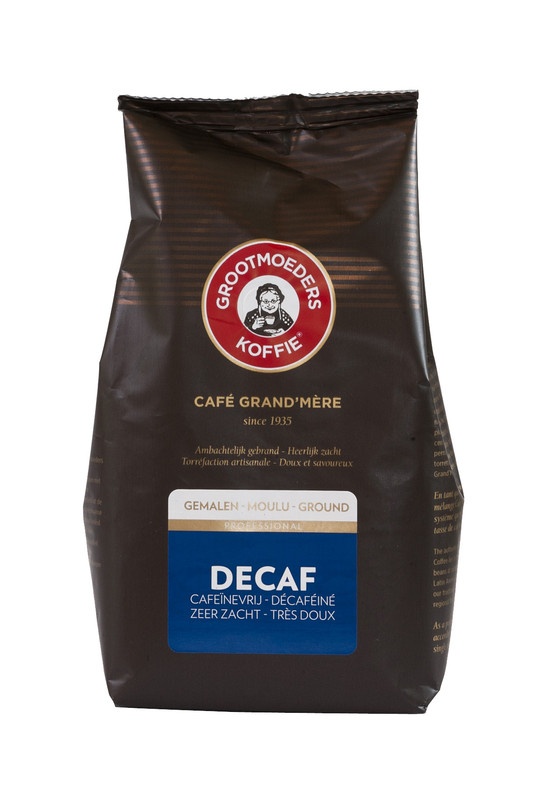 Koffie Grootmoeders Koffie Decaf Professional bonen 500g