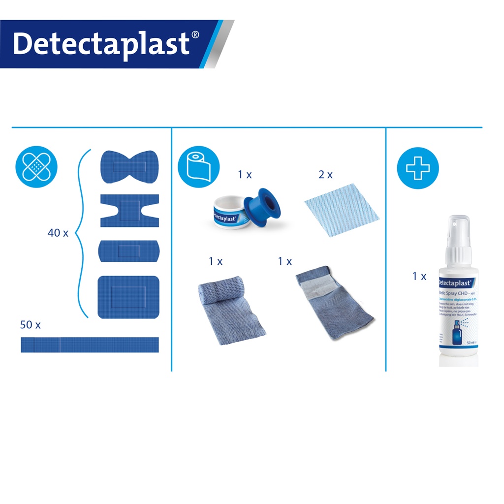 Navulling voor EHBO-koffer Detectaplast Medic Box Food Basic