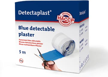 Pleister Detectaplast Universal metaal detecteerbaar 6cmx5m op rol blauw