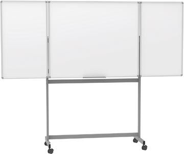 Whiteboard meervlakkig Maul gelakt staal 100x150cm verrijdbaar