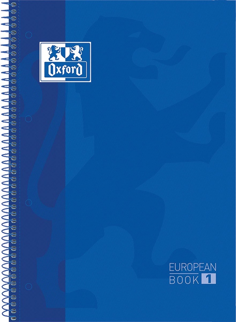 Spiraalschrift Oxford School Classic Europeanbook karton A4+ geruit 160blz donkerblauw