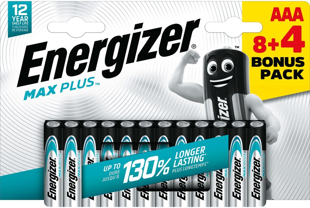 Batterij Energizer Max plus AAA (12)